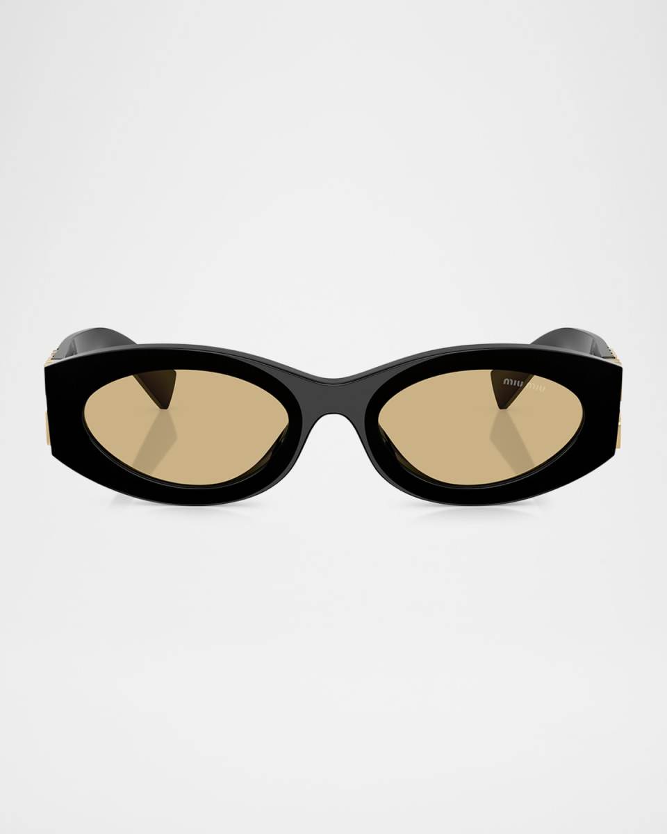 MU 11WS Acetate Oval Sunglasses